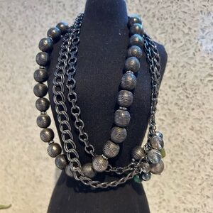 Multi strand silver necklace. Made in Canada 🇨🇦